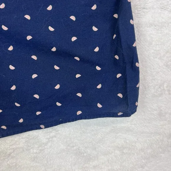 Men's Short Sleeve Button Up Shirt‎ XXL ROWM Navy Blue with Little Watermelons - Picture 5 of 9